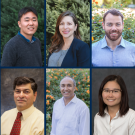 Six headshots of MSE Faculty on a blue background