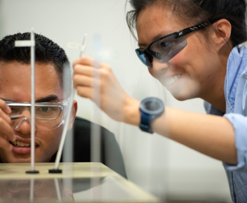 Graduate students in lab