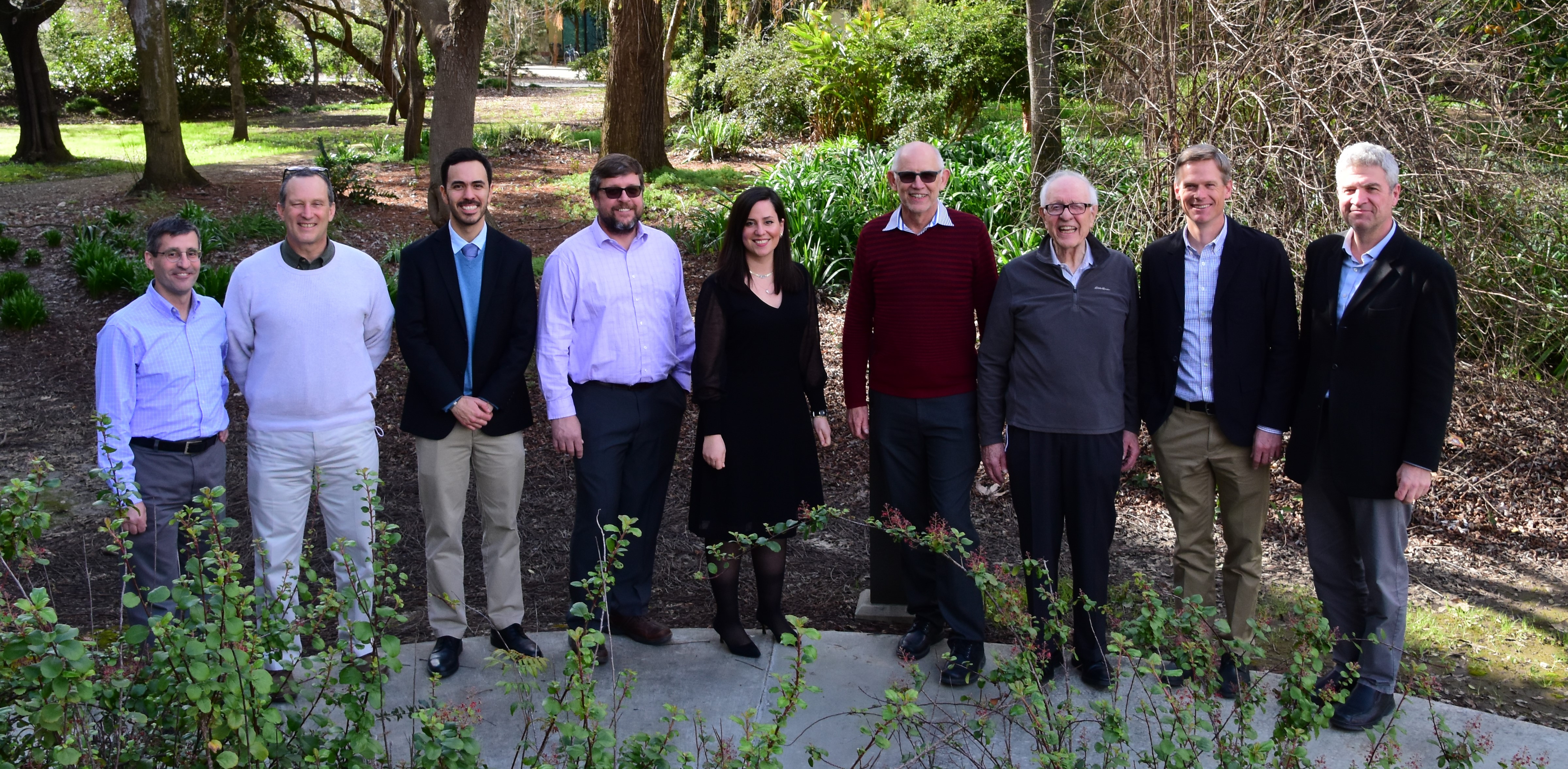 Professor Izzat “Ed” Idriss with geotechnical engineering faculty at UC Davis.