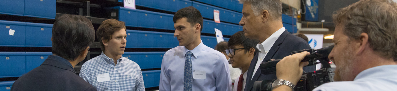 Evaluating a student project at Engineering Design Showcase 2019