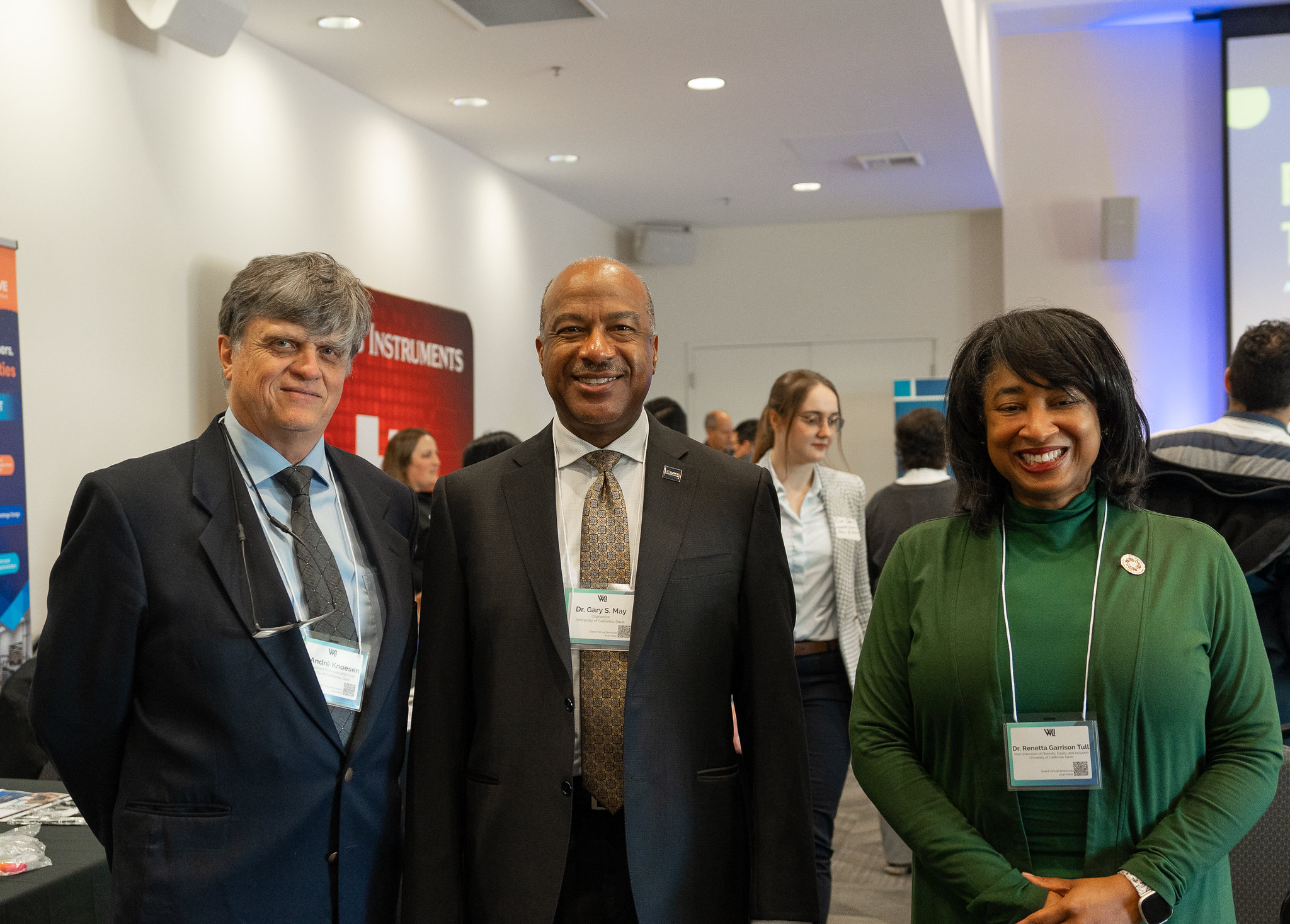 Campus leaders André Knoesen, Gary S. May and Renetta Garrison Tull