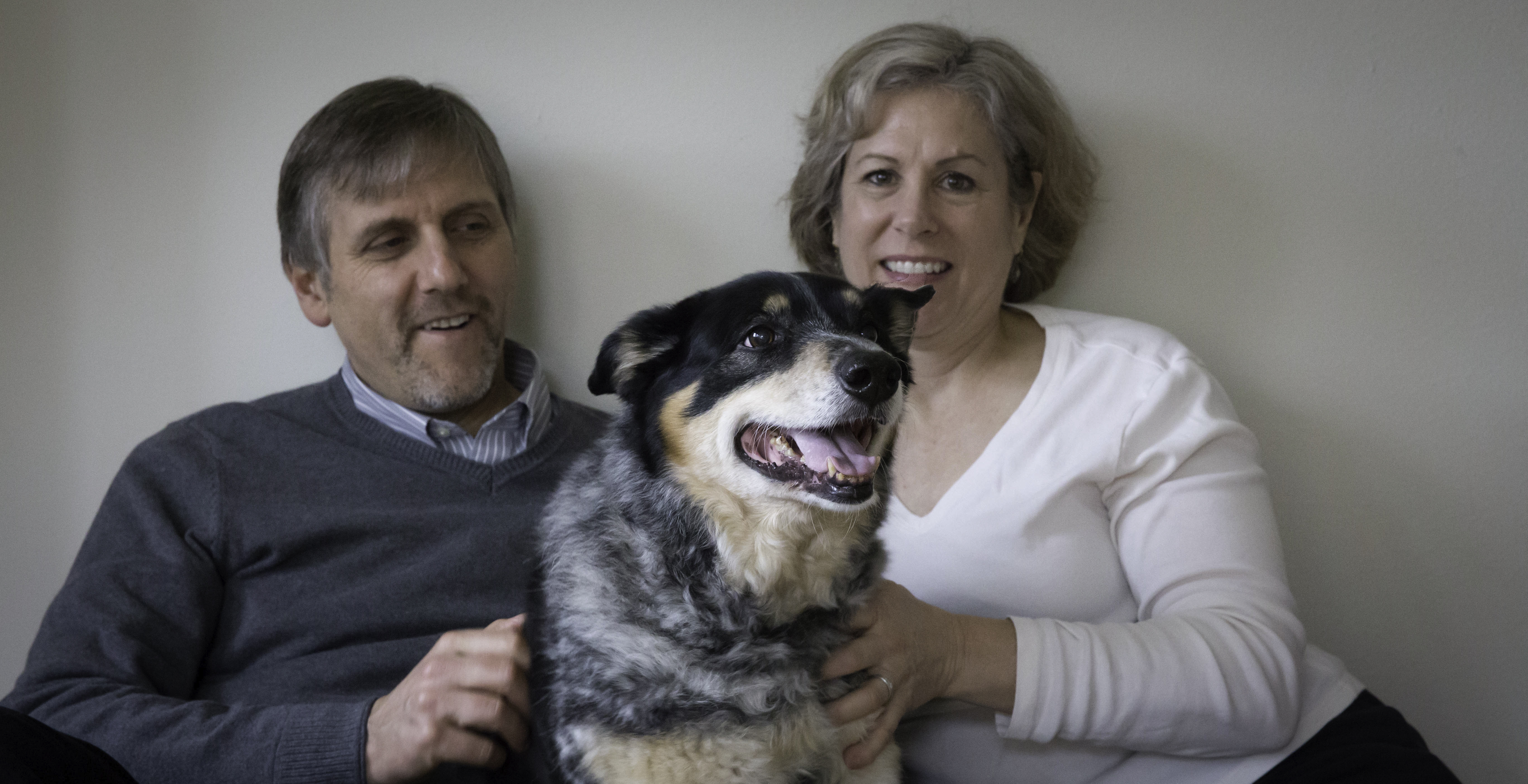 Dean Corsi, his wife Gina and their cattle dog, Chloe