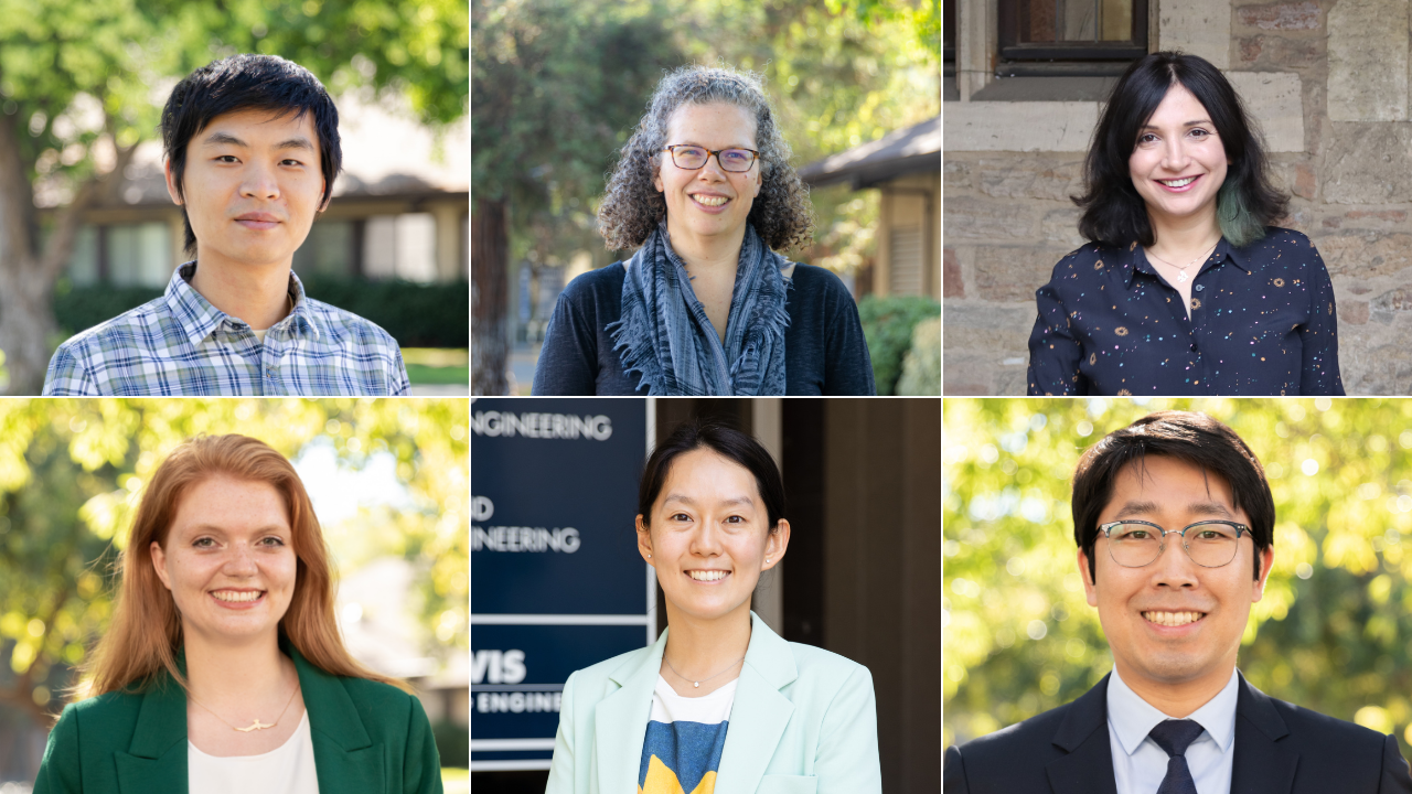 Six new UC Davis COE Faculty headshots