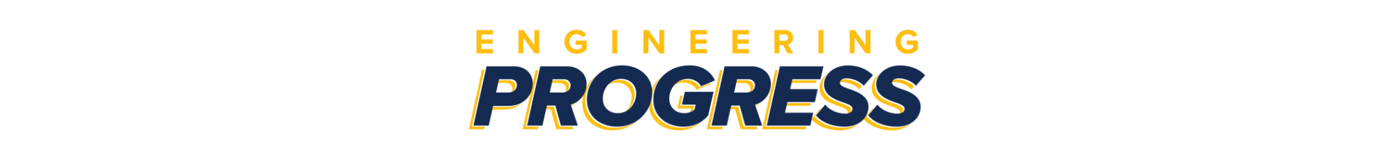Engineering Progress logo in blue and gold