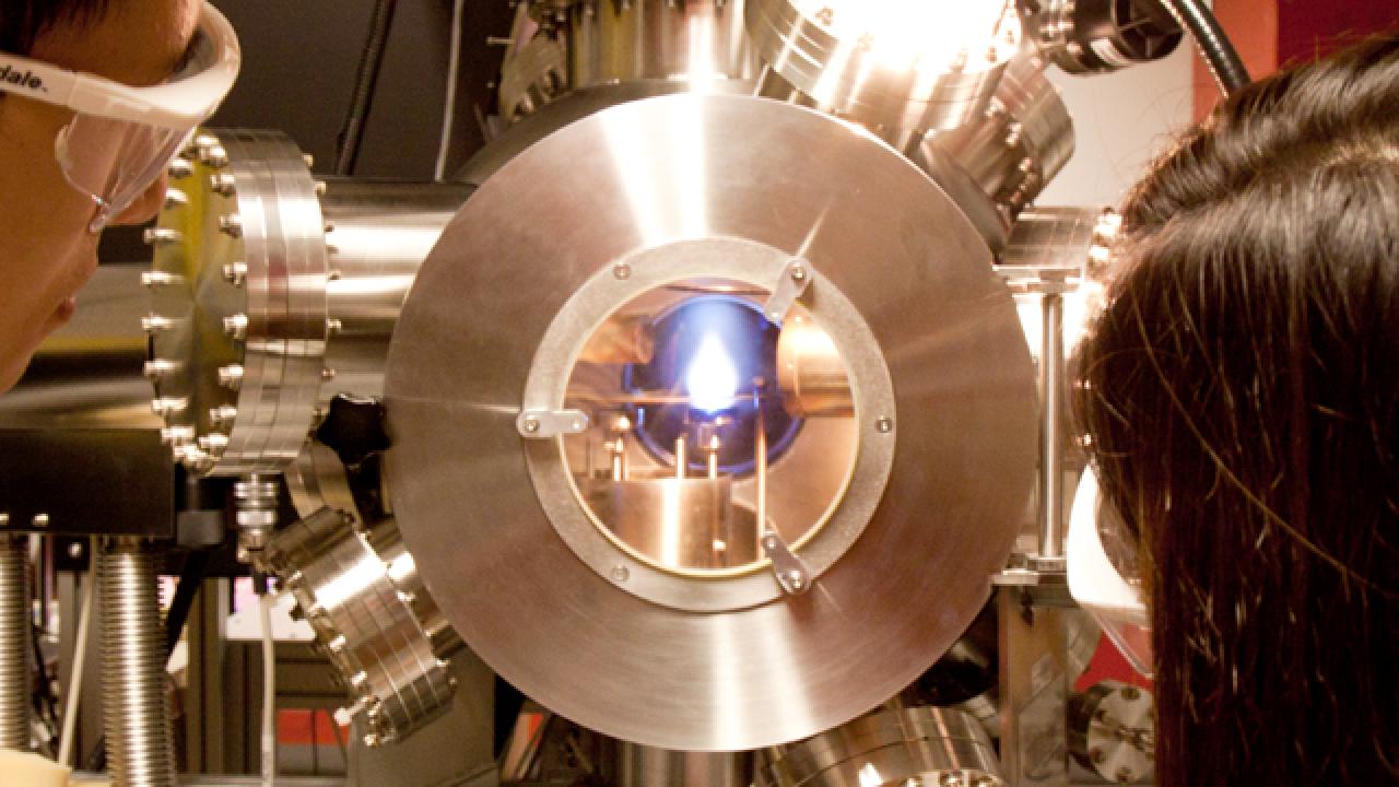 Scientists look at reactions in lab