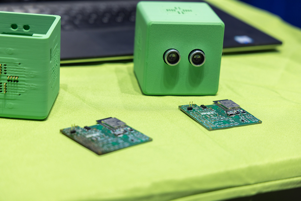 A close-up view of SnapBots