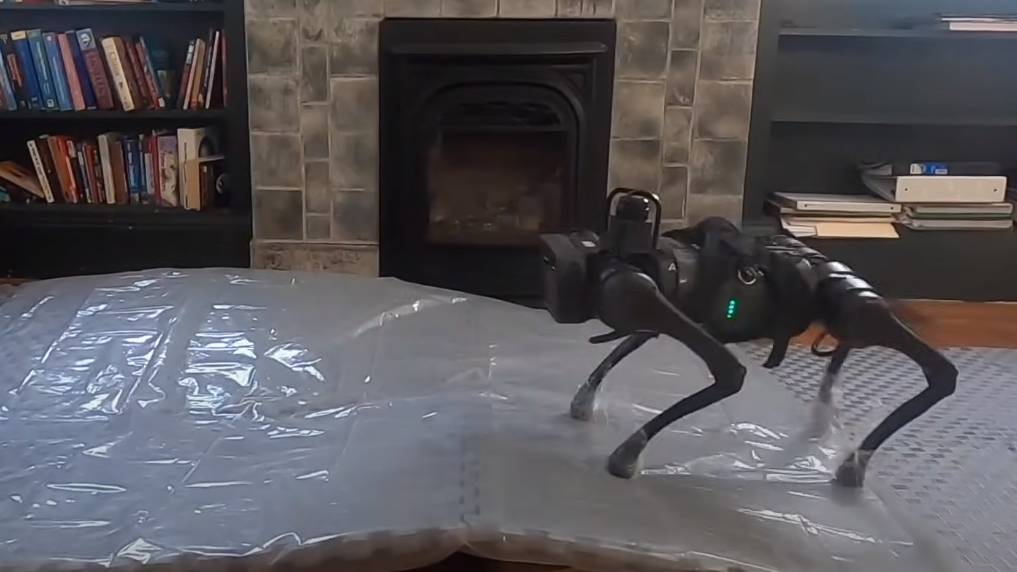 AI robot in living room