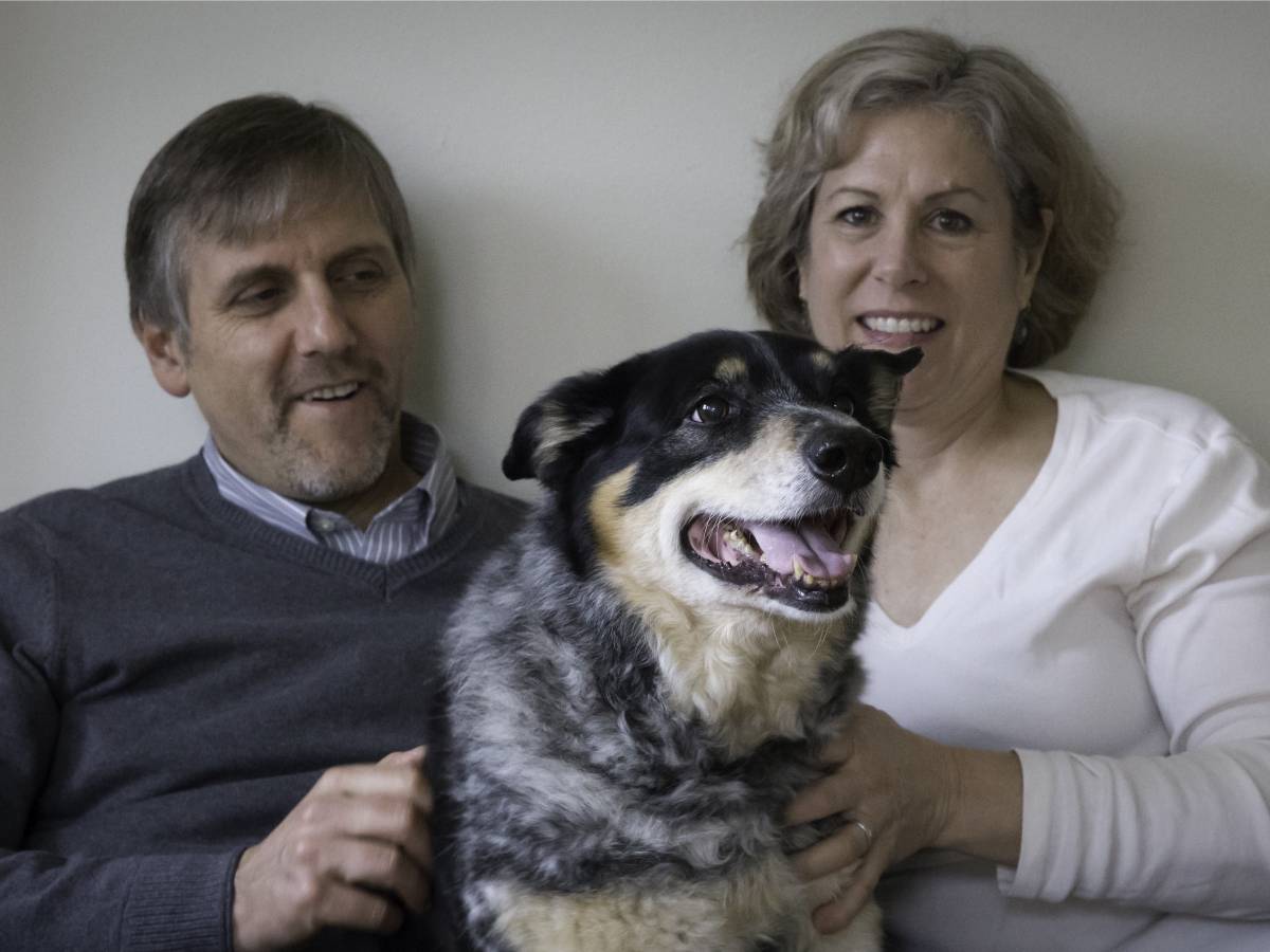 Dean Corsi, his wife Gina and their cattle dog, Chloe