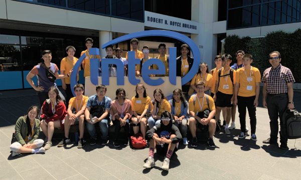 Students visiting Intel headquarters