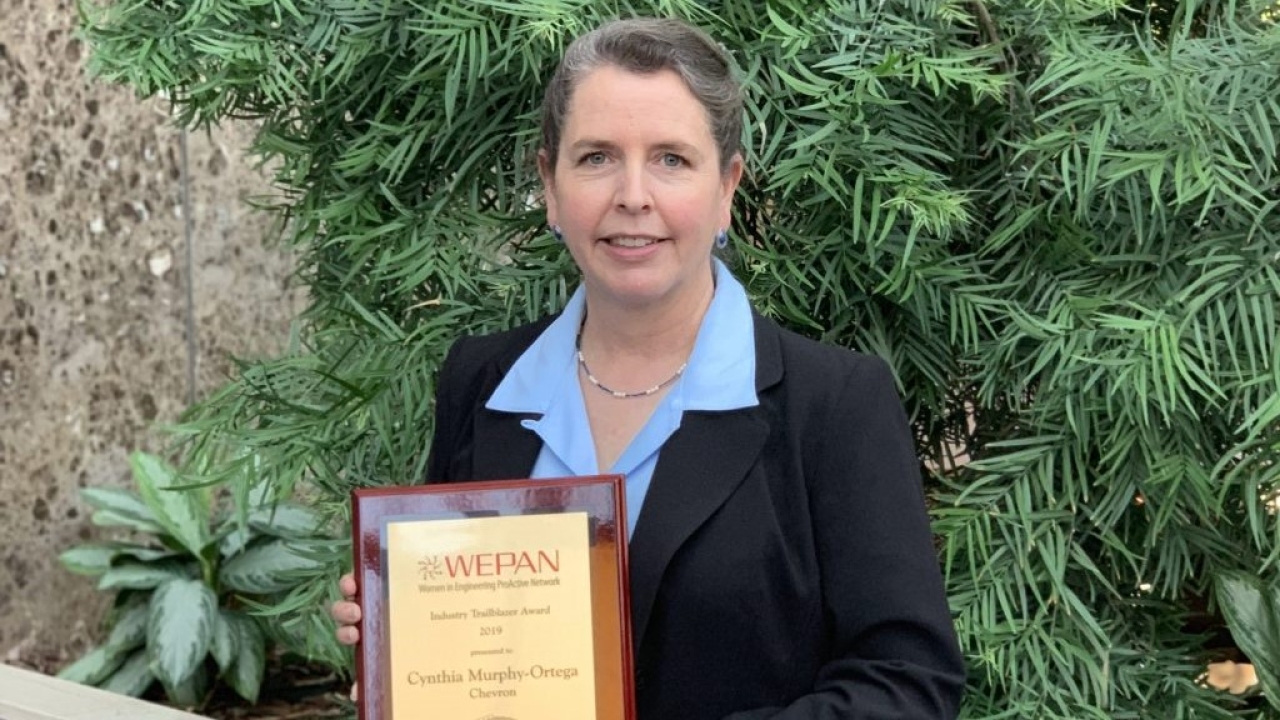 College of Engineering Alumna Cynthia Murphy-Ortega wins this year’s Industry Trailblazer Award. uc davis engineering alumni industry trailblazer cynthia murphy ortega