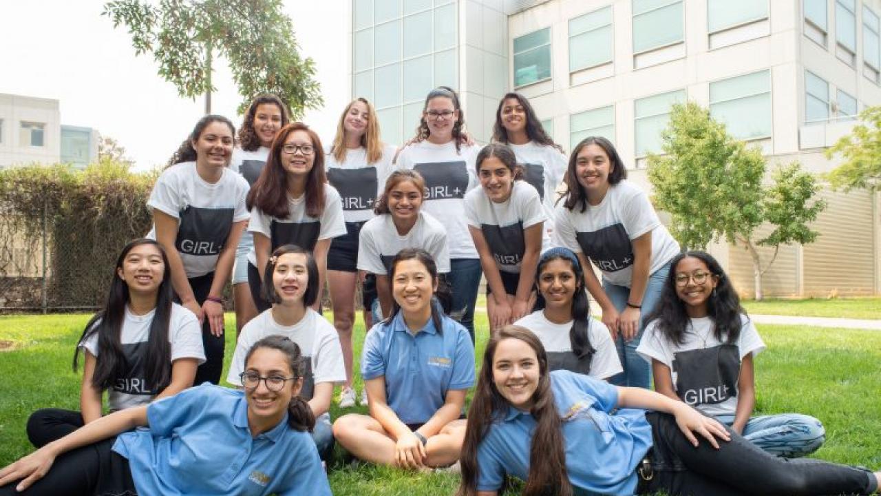 2018 GIRL+ Camp participants and UC Davis camp coordinators. J.J. Noel/UC Davis