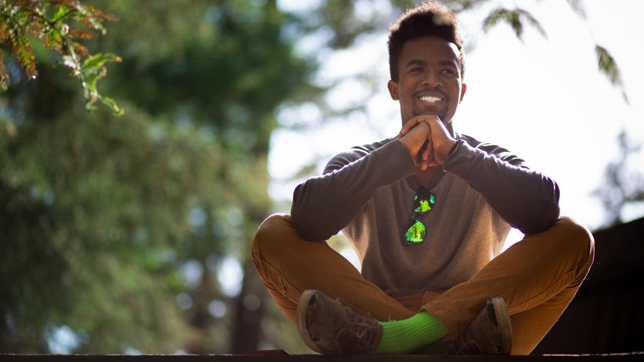 UC Davis chemical engineering student Semaj Troupe was inspired by his father, who took college courses while working and spending time with his family when Semaj was in high school. Photo: Daniel Oberbauer UC Davis chemical engineering student Semaj Troupe