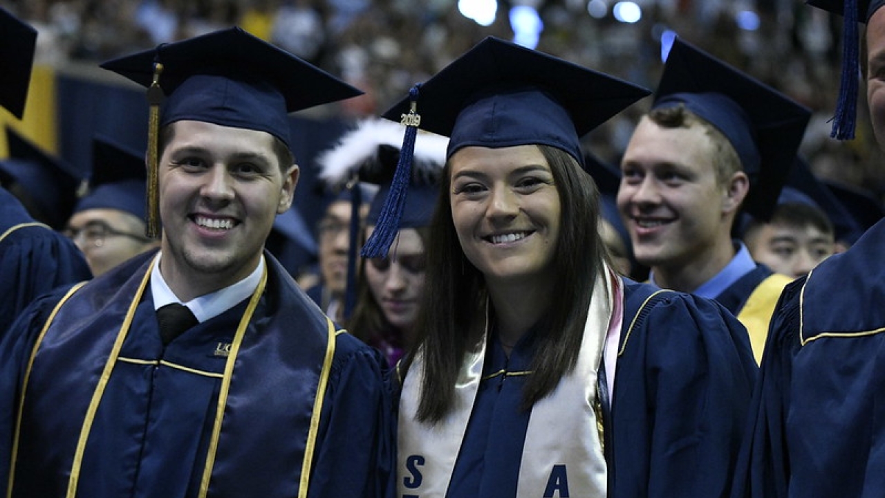 Students at graduation