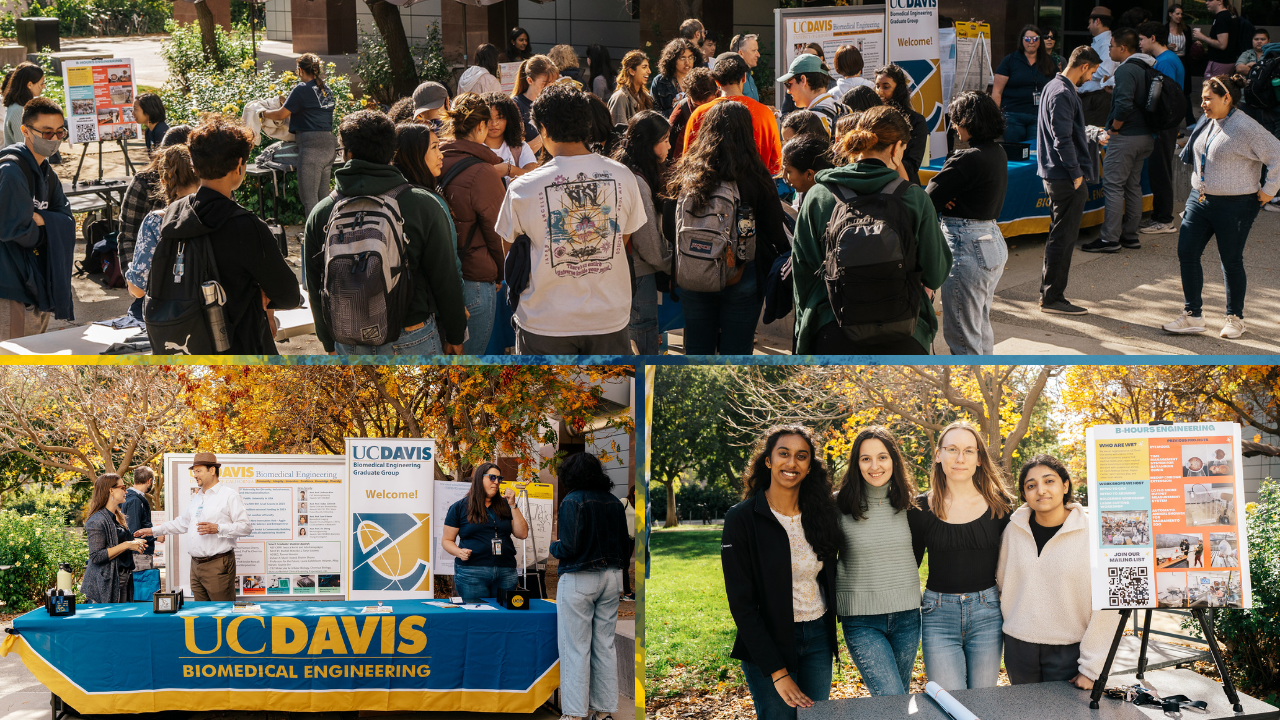 Collage of 3 photos from BME Open House 2023