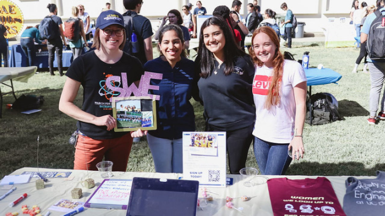 Photo of members of Society of Women Engineers