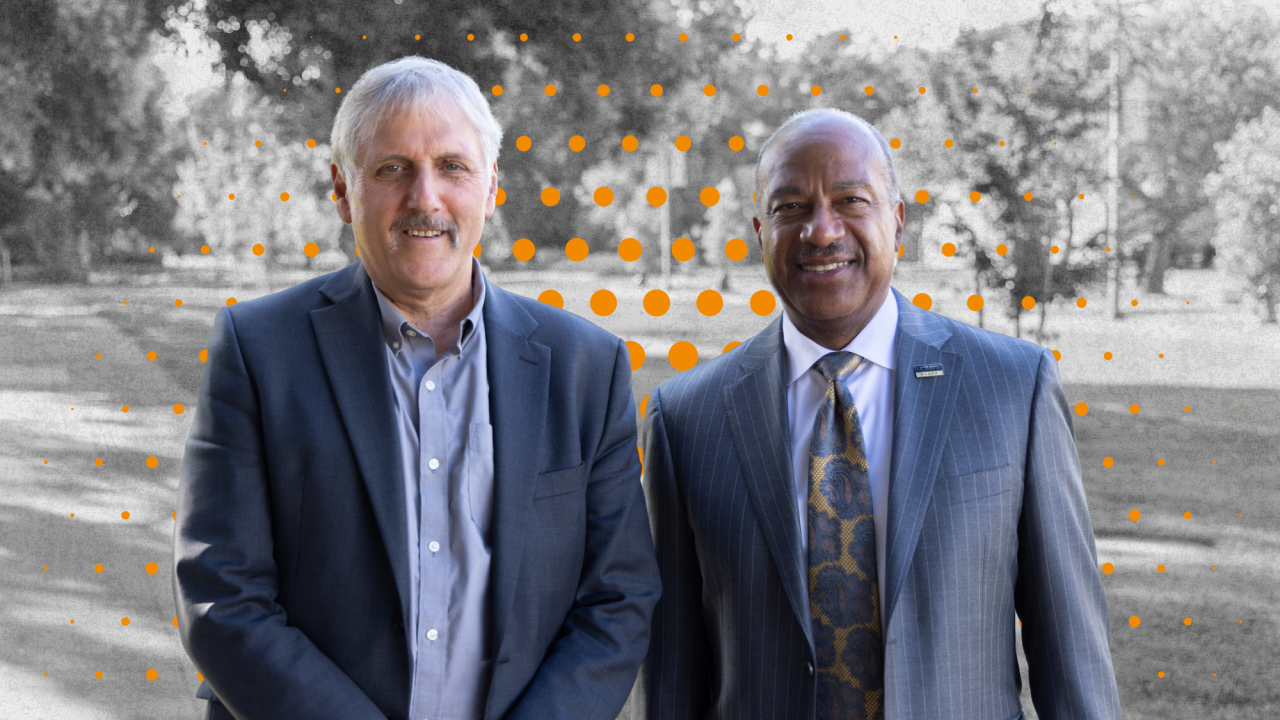 Dean Corsi and Chancellor May