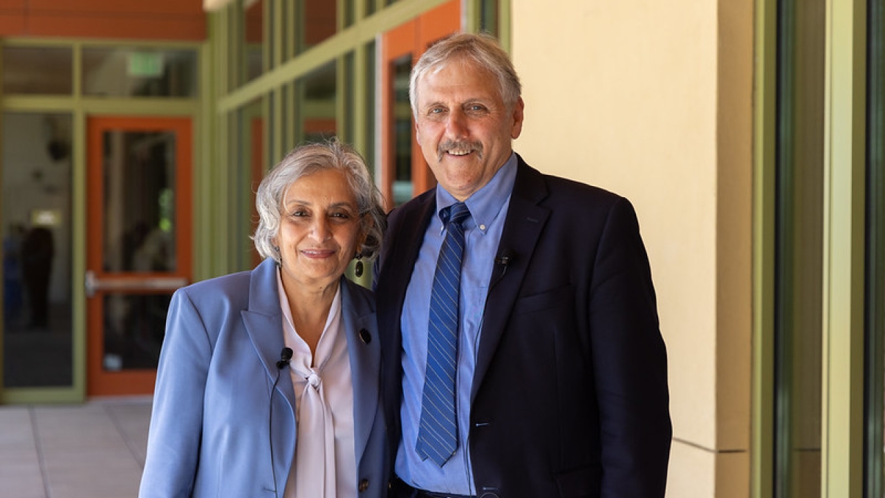 Dean Corsi and Speaker Jayathi Murthy posing for a photo