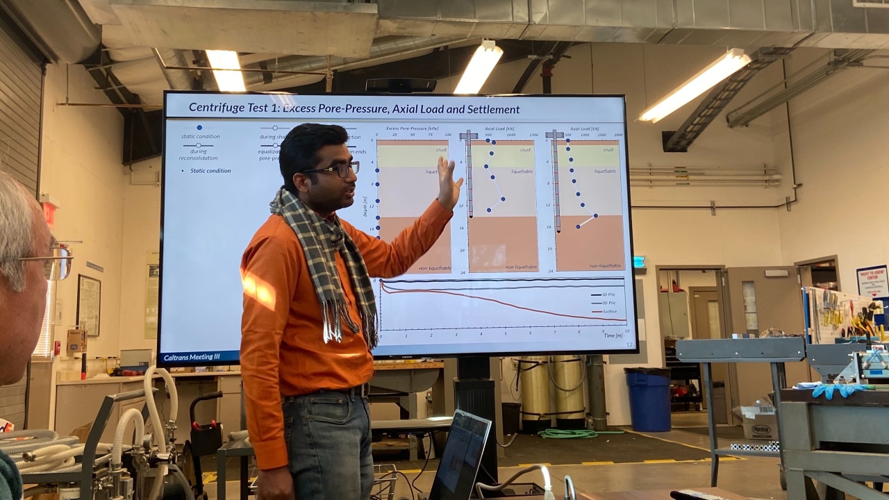 Sinha presenting research