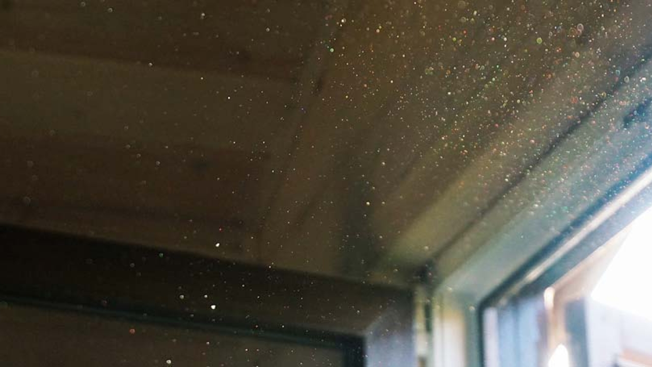 Air with particles