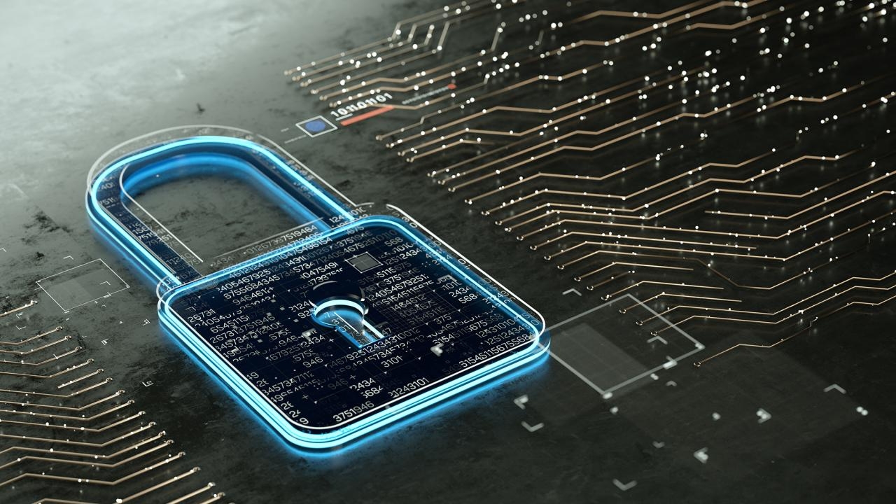 Lock on a microchip