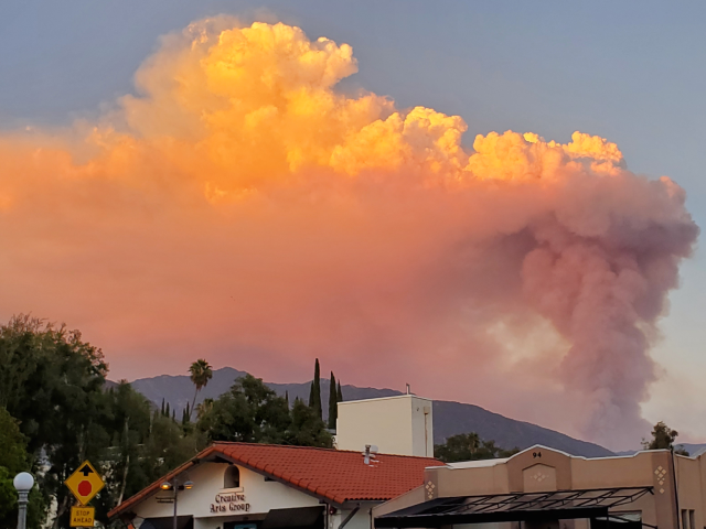 The Ranch 2 Fire burns in Southern California in August 2020.