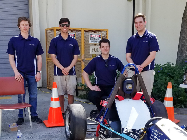 Engineering students show their race car