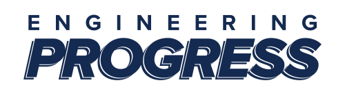 Engineering Progress logo in aggie blue color