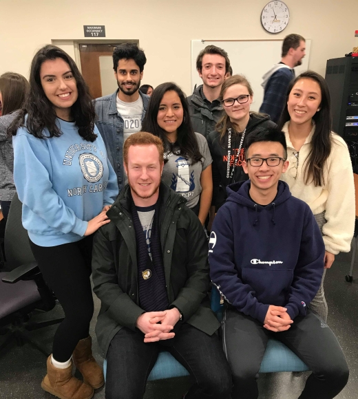 Group of UC Davis students in a classroom