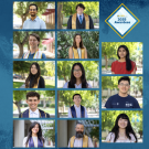 Collage of Outstanding Seniors on a blue background