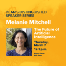 Dean's Distinguished Speaker Event Header for Melanie Mitchell