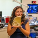 Valerie Quiroz presents a 3D-printed model