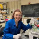 Portrait of Lucy Knowles in a lab