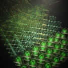 AI Generated image that depicts a green web of cells