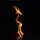 An orange flame