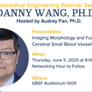 A graphic of the seminar with a photo of Dr. Danny Wang