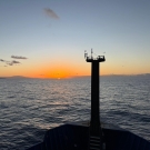 A view of the sunset over the ocean 