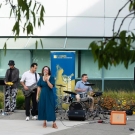 The Technically Hip performs at a fall welcome event on campus in September.