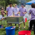 Students grilling outside
