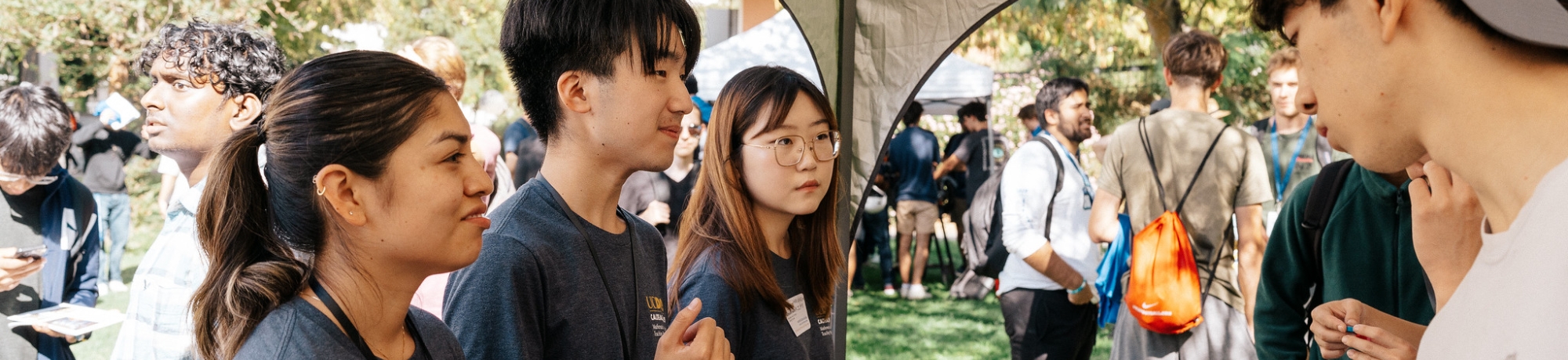 Students at UC Davis Engineering Club Fair
